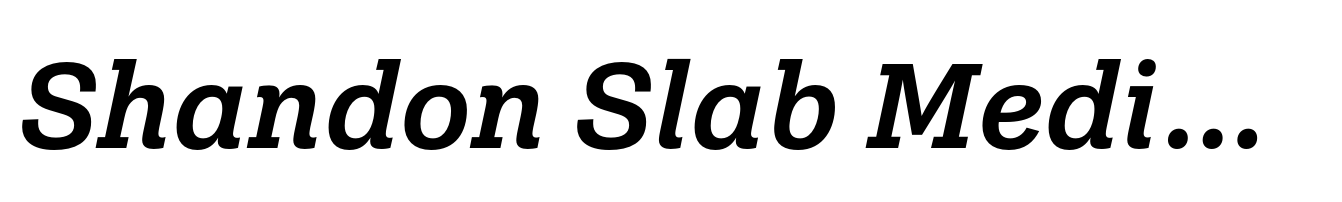Shandon Slab Medium Italic